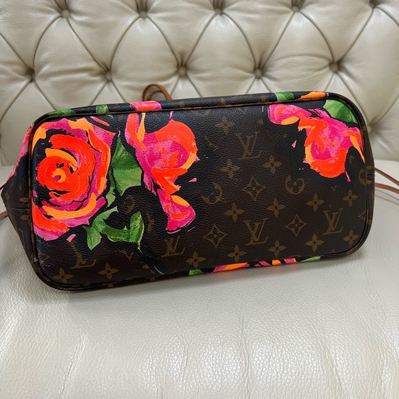 Iconic Louis Vuitton Stephen Sprouse Collection Neverfull Bag with roses - Picture 4 of 7